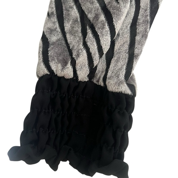 Loyd/Ford Palm Beach Top Blouse Burnout Velvet Zebra Stripe Small Punk Glam - Picture 6 of 10